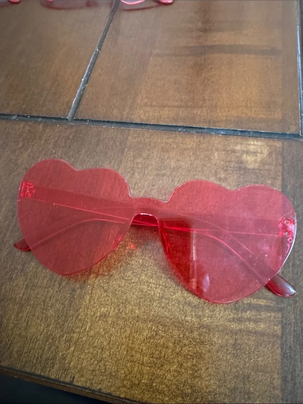 Heart-Shaped Sunglasses - Pack of 6.  2 Red Pair & 4 Pink Pair